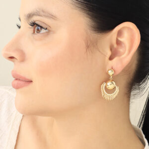 ARETE TOPO DORADO EN BAÑO DE ORO