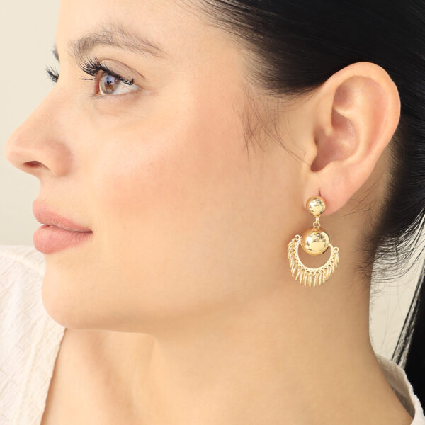 ARETE TOPO DORADO EN BAÑO DE ORO