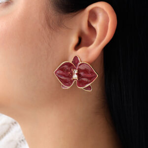 ARETE TOPO C/ PIEDRAS EN BAÑO DE ORO