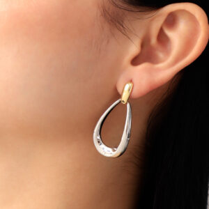 ARETE TOPO  EN BAÑO DE ORO