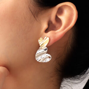 ARETE TOPO  EN BAÑO DE ORO