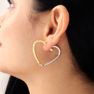 ARETE TOPO  EN BAÑO DE ORO