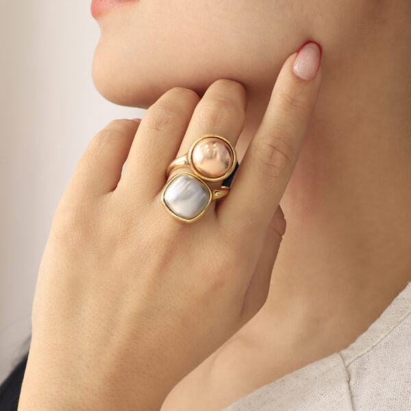ANILLO . 3T EN BAÑO DE ORO