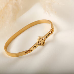BRAZALETE . ESCALERA PAVE EN ACERO INOXIDABLE