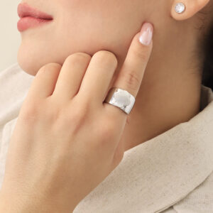 ANILLO . CADENA EN BAÑO DE RODINADO