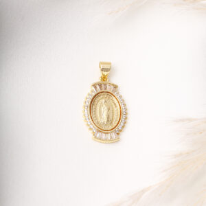 DIJE .  CRISTAL EN BAÑO DE ORO