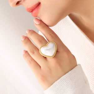 ANILLO .  PERLAS EN BAÑO DE ORO