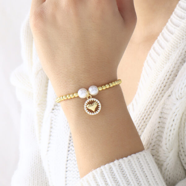 PULSERA . FIGURAS C/PIEDRAS EN BAÑO DE ORO