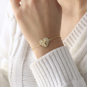 PULSERA . FIGURAS PIEDRAS EN BANO DE ORO