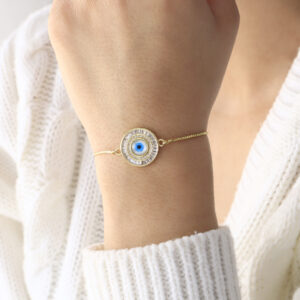 PULSERA . FIGURAS PIEDRAS EN BANO DE ORO