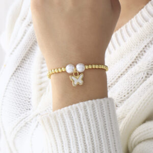 PULSERA . FIGURAS C/PIEDRAS EN BAÑO DE ORO
