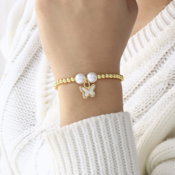 PULSERA . FIGURAS C/PIEDRAS EN BAÑO DE ORO