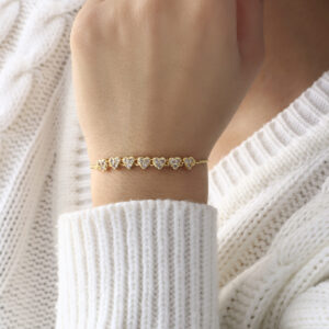 PULSERA . FIGURAS PIEDRAS EN BANO DE ORO