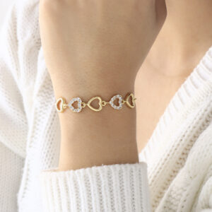 PULSERA . FIGURAS PIEDRAS EN BANO DE ORO