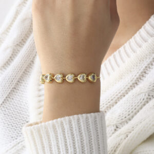 PULSERA . FIGURAS PIEDRAS EN BANO DE ORO
