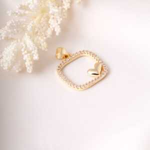 DIJE .  CRISTAL EN BANO DE ORO