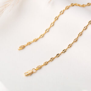CADENA .  FIMO EN ORO LAMINADO