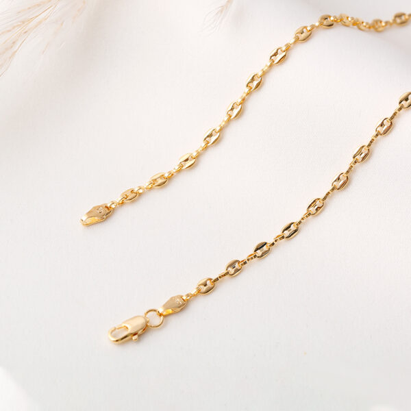 CADENA .  FIMO EN ORO LAMINADO