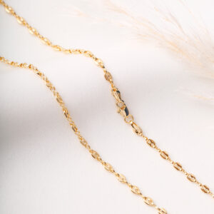 CADENA .  FIMO EN ORO LAMINADO