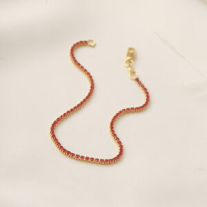 PULSERA . C.B MINI REDONDA H20. 8MM DO 1.2 EN ORO LAMINADO