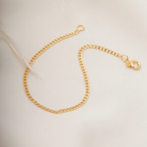 PULSERA . BOLA DE FUEGO Y BALIN EN ORO LAMINADO