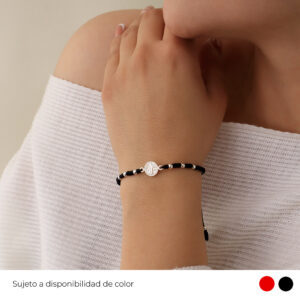 PULSERA .  CRISTAL EN PLATA LEY 925