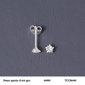 TOPO CIRCON EN PLATA LEY 925