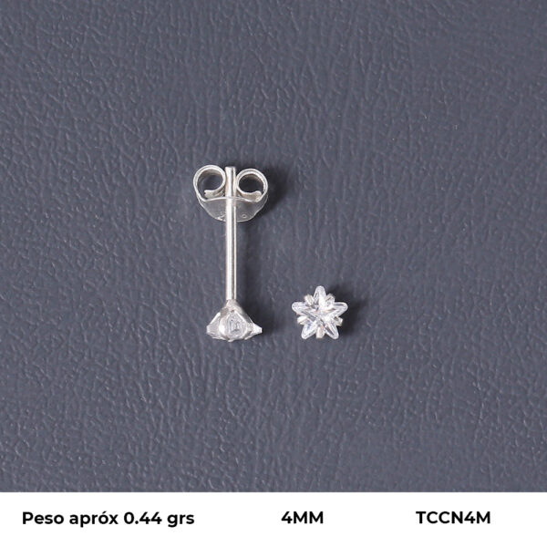 TOPO CIRCON EN PLATA LEY 925