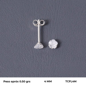 TOPO CIRCON EN PLATA LEY 925