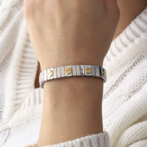 BRAZALETE . C/MOSTACILLA EN BAÑO DE ORO
