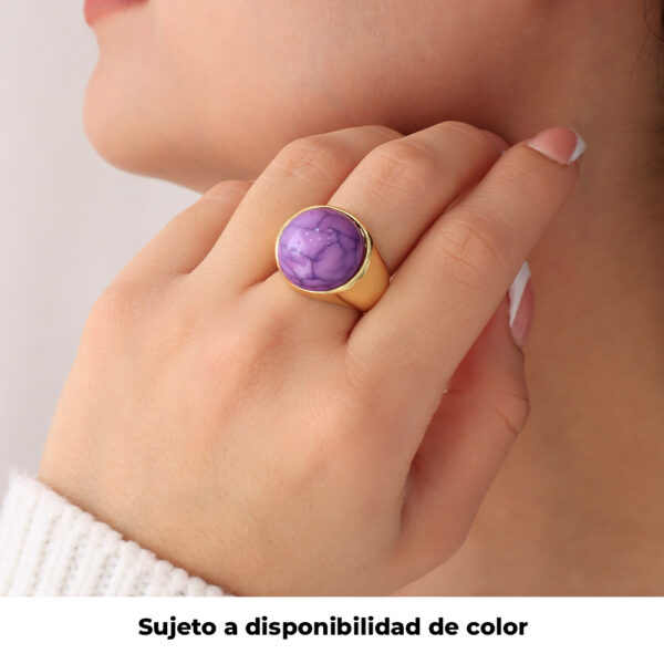 ANILLO .  PIEDRAS EN BANO DE ORO
