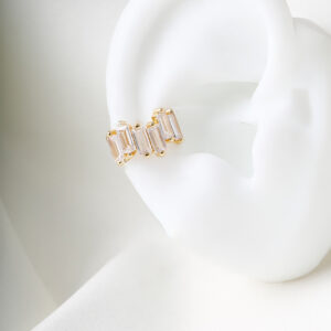 EARCUFF C/ PERLA EN BAÑO DE ORO