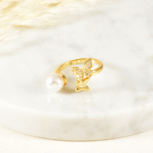 ANILLO . C/FLORES EN BAÑO DE ORO
