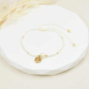 PULSERA . C/ PERLAS EN BAÑO DE ORO