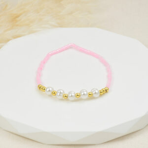 PULSERA . C/ PERLAS EN BAÑO DE ORO