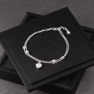 PULSERA . C/ CIRCONES EN PLATA LEY 925