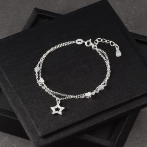 PULSERA . C/ CIRCONES EN PLATA LEY 925