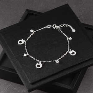 PULSERA . C/ CIRCONES EN PLATA LEY 925