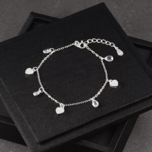 PULSERA . C/ CIRCONES EN PLATA LEY 925