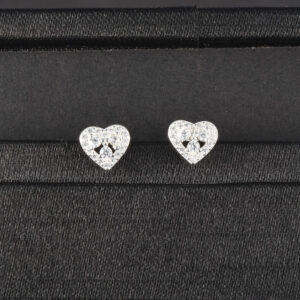 TOPO C/ BALIN BLANCO EN PLATA LEY 925