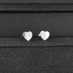 TOPO C/ BALIN BLANCO EN PLATA LEY 925