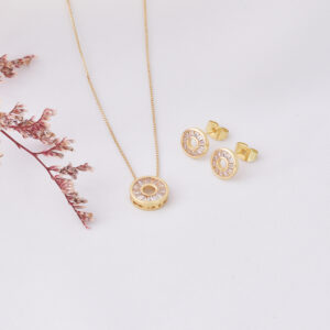 JUEGOS  FIGURAS C/PIEDRAS EN BAÑO DE ORO