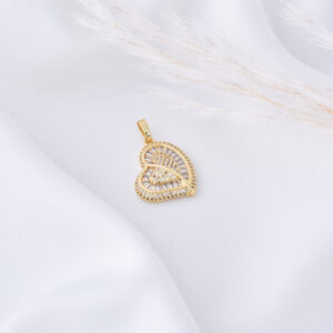 DIJE . C/ CRISTAL EN BAÑO DE ORO