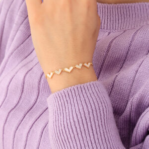 PULSERA . C/ CRISTAL EN BAÑO DE ORO