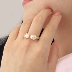 ANILLO . CADENA CORAZON EN BAÑO DE ORO